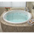 熊拉图轻奢品牌嵌入式浴缸家用亚克力 圆形浴缸嵌入式家用成人小户型浴 按摩缸 1.9M