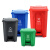 兰诗（LAUTEE）YJ-100 新国标脚踏垃圾桶 物业环卫分类垃圾桶 100L-绿色厨余垃圾