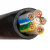 凯鹏  YJVR-5*4mm²-0.6/1KV 国标电力电线 绝缘护套软电缆 黑色 100米/卷 1米价格100米起订