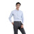 中神盾 2521 男式长袖衬衫修身韩版职业商务衬衣 蓝色竖条纹拼白领 47码 (100-499件)