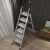 定制适用于梯子折叠梯室内人字梯多功能加厚移动楼梯包装箱扶梯合 加厚碳钢-防滑4步蓝(超稳固强承