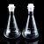海斯迪克 高硼硅玻璃三角烧瓶 耐高温平底锥形瓶 广口250ml/5个 
