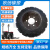 工程轮胎工业机械承重轮电动地牛用橡胶实心轮胎300100橡胶空圈 16*6-8八孔钢圈轮胎