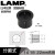 LAMP日本蓝普穿线孔穿线盒线盒装饰圈金属合金设备分割式线孔CHC-S CHC-S26BL：一只