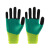 曼睩 加强指绿色12双装 劳保手套耐磨工作丁腈橡胶乳胶手套防滑防水胶皮劳动工地干活防护手套ML008