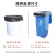 贝傅特 平口分类垃圾袋 四色加厚大号社区商用一次性塑料袋 蓝色【可回收物】平口90*110cm4丝50只
