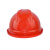 君御带透气孔V型安全帽 1552 ABS豪华型 工地建筑防砸抗冲击(YC型下颚带旋钮调节) 红