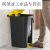 垃圾桶商用脚踩脚踏式餐饮大容量厨房厨余大号带盖户外卫生桶 60L特厚灰盖垃圾袋