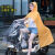 新款雨衣电动摩托车母子亲子加大骑行双人长款全身防暴雨儿童雨衣 3XL亲子无镜套藏青色 1750 5XL