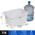 加厚方桶牛筋水箱塑料长方形养鱼水产储水桶泡瓷砖大口塑料桶 70K白色：510*380*290mm