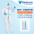 Medicom/麦迪康 白色一次性胶条防护服无纺布连体式全身无尘服 胶条防护服（1件） M(适用身高约169CM)