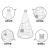 磨口三角烧瓶具标口三角瓶标准磨口锥形瓶三角摇瓶19%2324%2329%2 100ml/19%23