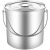 304不锈钢水桶手提式幼儿园家用带盖提桶油桶汤桶分类食堂饭菜桶 304特厚25X25（11L）22斤水带盖