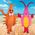小龙虾卡通人偶服装海洋动物表演头套玩偶服做广告传单人穿螃蟹服 蟹皇 均码（155-173cm）