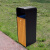 迪恩斯（DEANS）户外分类垃圾桶不锈钢小区公园环卫垃圾箱室外公园广场防腐木果皮箱 单桶定制款