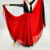 zhouyouyang古典大摆裙双层两面穿天丝雪纺半身裙新疆舞练习裙开场大合唱高腰 红色 双层天丝面料 720度95厘米