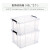 亚润 储物收纳盒子透明塑料整理箱直角小号 (3L两只)