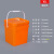 加厚腌菜桶塑料正方形桶带盖长方形桶带提手圆桶20L大口桶运输桶 10L-正方形桶