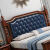 美式乡村1.5米1.8米双人床白色软包胡桃色高箱储物复古大床 单床(颜色咨询客服备注) 1500mm*2000mm