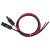 创优捷 太阳能光伏延长线DT-2-1 光伏电缆PV1-F+光伏连接器MC4单接头2.5平方红黑各1米