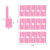 谋福 A4网线标签 P型防水电源线标签纸 可打印(粉色20张装)