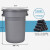 厨房大号商用户外大圆形泔水子定制垃圾桶容量环卫餐饮带轮桶 168L不带滑轮+50只垃圾袋
