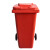 简厚 厨余分类垃圾桶大号厨房户外商用医疗干湿分离蓝色灰色红色绿色加厚全国标准分类塑料垃圾桶 红色80L