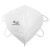 3只耳戴式HT9510一次性KN95口罩薄款透气夏季白色3D立体三层含熔喷布成人防粉尘口罩