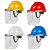 恒百思安全帽带面罩全脸防护透明PVC铝包边烧焊防飞溅防冲击打磨面屏 白色安全帽+支架+6张面屏