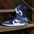 耐克（NIKE）男女鞋 Air Jordan1 AJ1 黑蓝扣碎男女鞋板鞋篮球鞋 554724-554725-445 黑紫脚趾 44