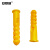 安赛瑞 塑料膨胀管 小黄鱼塑料膨胀塞锚栓 膨胀螺丝螺栓 黄色 M6×30mm 1000个装 24367
