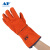友盟（AP）AP-2103 锈橙色烧焊手套 电焊手套焊工手套 XL码 长35CM 1副 