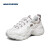 斯凯奇Skechers厚底老爹鞋熊猫鞋女子小白鞋休闲运动鞋88888399 白色/银色WSL 36.0
