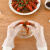 定制适用一次性洗完手套家务清洁厨房耐用PVC餐饮烘焙手套橡胶丁晴 透明 S