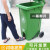 20升塑料垃圾桶大号户外环卫脚踏式商用四色垃圾分类垃圾箱 蓝色(可回收物 ) 120L带轮带盖