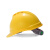 梅思安PE豪华型安全帽一指键帽衬黄色针织吸汗带D型下颏带1顶可印字