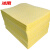 冰禹 BYQ-715 工业吸油棉（100片) 吸油片 强力清洁吸油垫擦拭布 黄色40cm*50cm*4mm