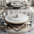 北相大圆桌酒店岩板电动餐桌椅组合餐厅饭店高档不锈钢餐桌 1.8米手动餐桌（10人）