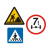 高速公路道路施工预告标志牌改道警示限速反光指示牌标识牌全国标 加重款+彩钢板+晶彩格膜右导向  10x10x10m