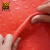 爱柯部落 PVC防滑防水走道垫 铜钱纹满铺地垫工厂仓库塑料地胶1.6m×15m厚2.2mm红色 111310