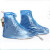 升级防水加厚款百搭防滑鞋套户外旅游防雨鞋套男女学生雨靴套 蓝色 XXL码42-43码