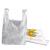 鸣固 背心袋 食品手提打包袋 超市购物袋马甲袋塑料袋礼品包装袋 透明款中厚款16*27cm（100只）