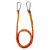 14MM安全带延伸绳高空作业安全绳加长绳消防逃生绳栓牛钢绳 7米长14mm带双钩（白色）
