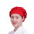 希万辉 可调节厨房帽防油烟餐厅工作防掉发包头护士帽子A 红色