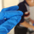 一次性手套蓝色丁腈乳胶橡胶耐磨防滑丁晴检查防护专用 无粉 蓝色 L