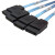 RAID卡数据线 MINI SAS 26P SFF 8088转4服务器连接线 蓝色 1m