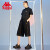 卡帕（Kappa）短裤女图案印花运动五分裤休闲梭织裤潮流短裤 黑色-990 S