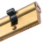 飓程 防盗门铜锁芯65mm-120mm铜进户门锁芯AB型锁芯 85mm偏心（32.5+52.5）单位：个
