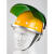 代尔塔（DELTAPLUS）安全帽式电焊面罩烧焊工防护罩脸部面屏防飞溅打磨透明焊帽头戴式 支架+绿色屏