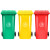卫洋  WYT008 蓝色240L环卫加厚垃圾桶物业小区公用室外环保分类塑料带轮带盖
